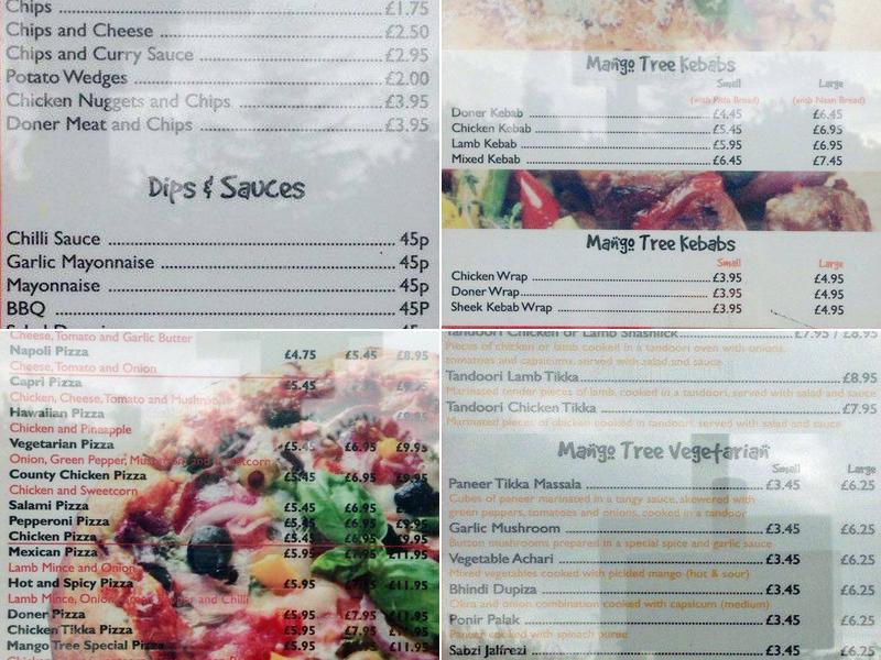 Mango Tree Menu