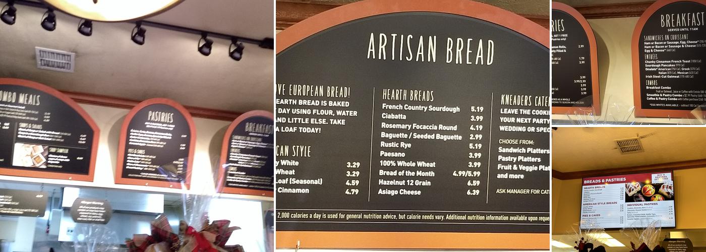 Kneaders Bakery & Cafe Menu