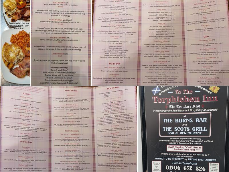 Torphichen Inn Menu