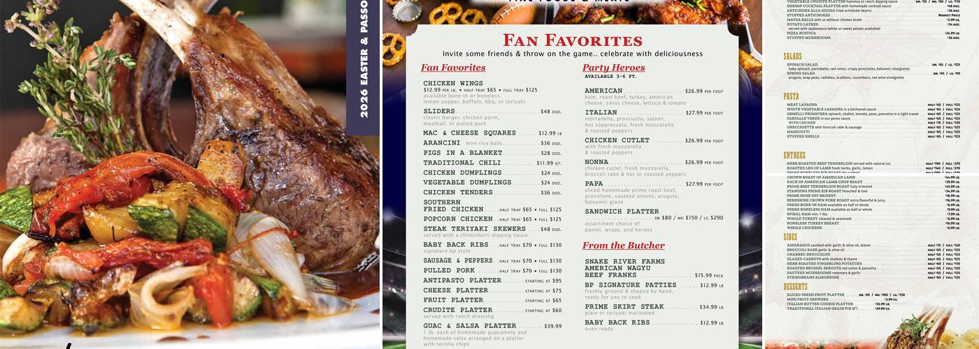 Basil And Prime Menu