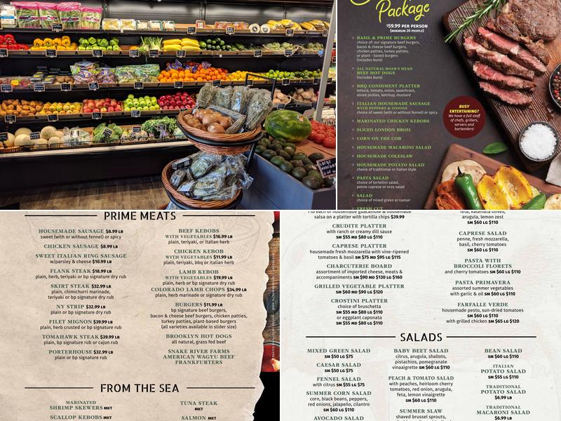 Basil And Prime Menu