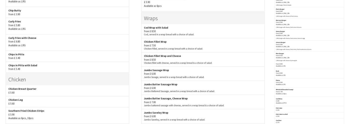 The Red Mint Restaurant Menu