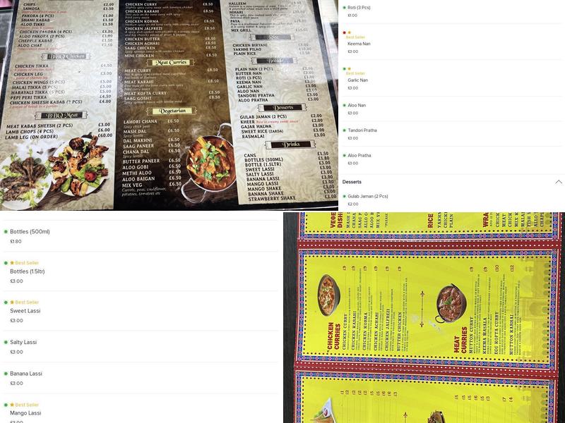 Lahore Kebabish Menu