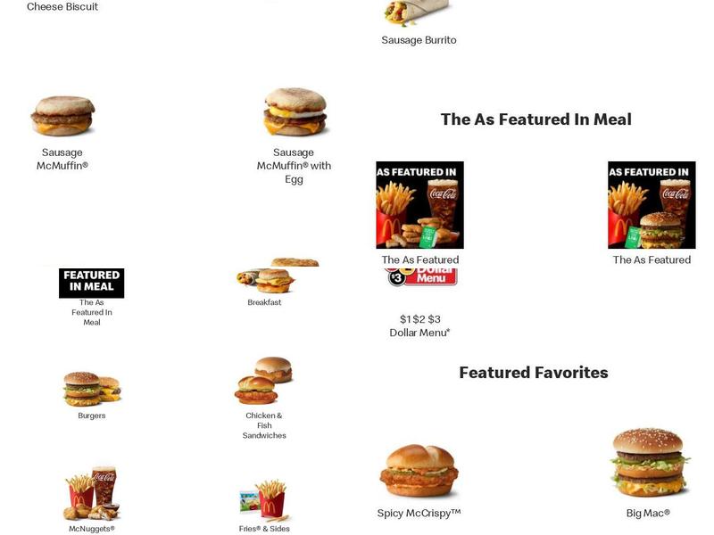 McDonald's Menu