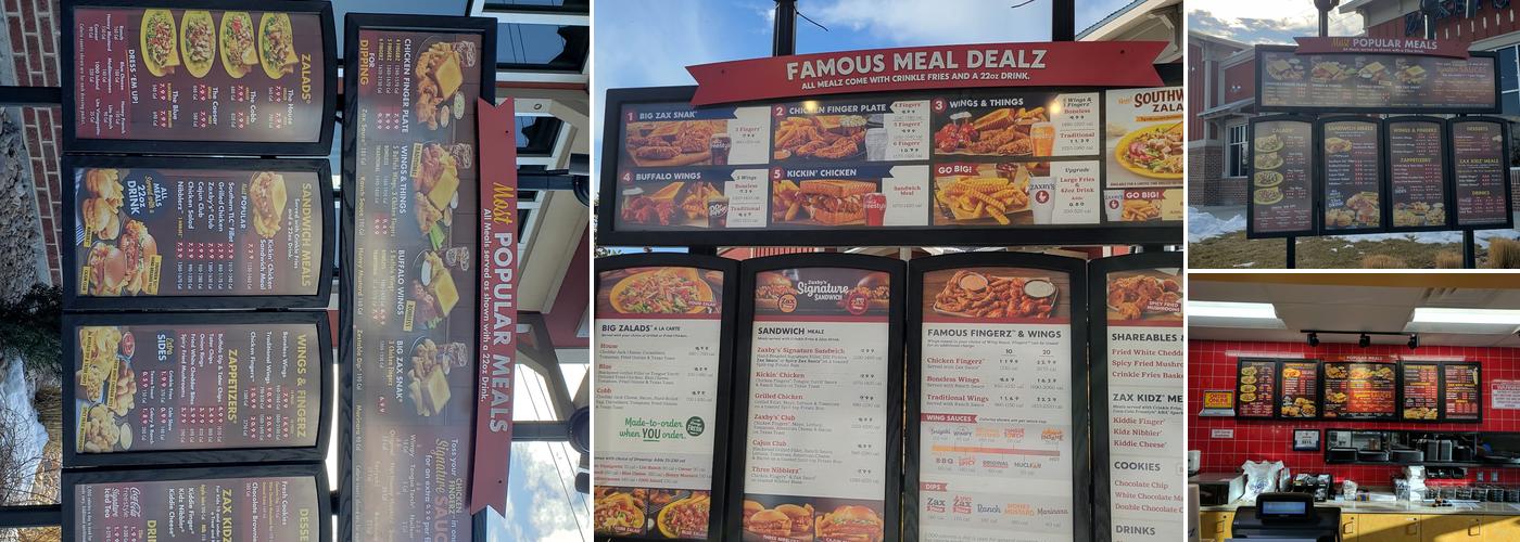 Zaxby's Chicken Fingers & Buffalo Wings Menu