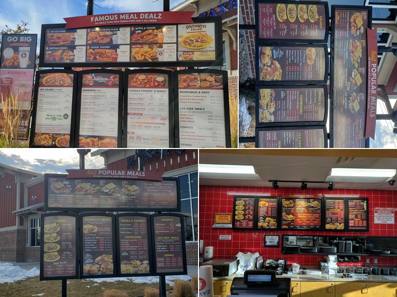 Zaxby's Chicken Fingers & Buffalo Wings Menu