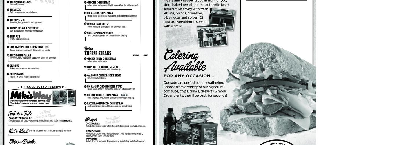 Jersey Mike's Subs Menu