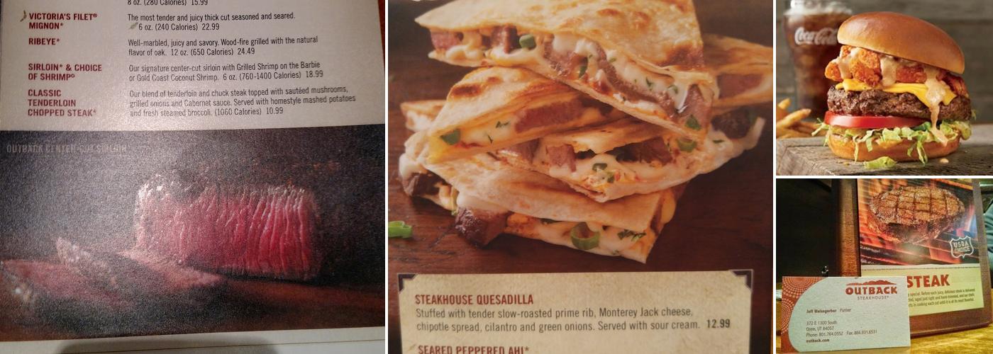 Outback Steakhouse Menu