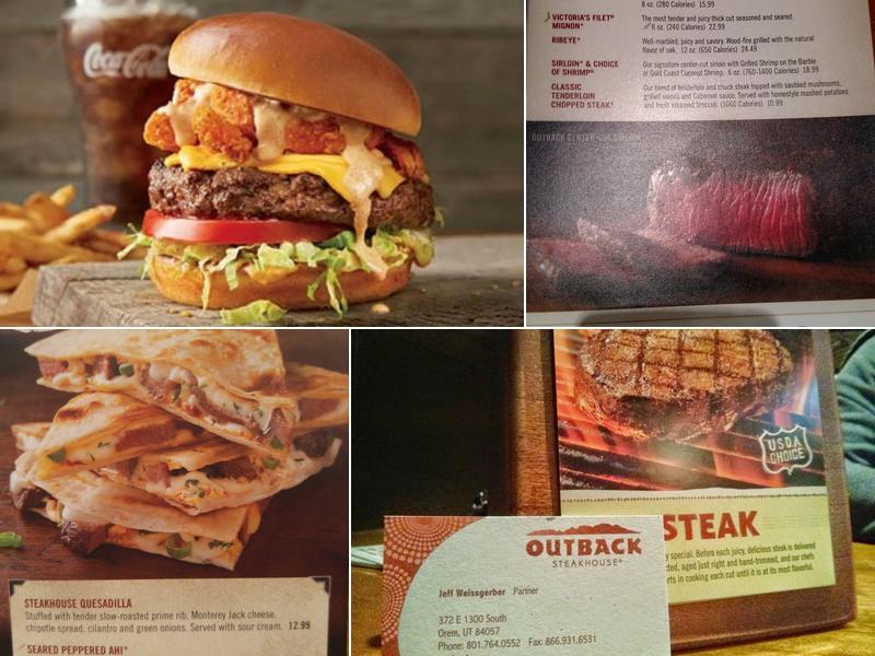Outback Steakhouse Menu
