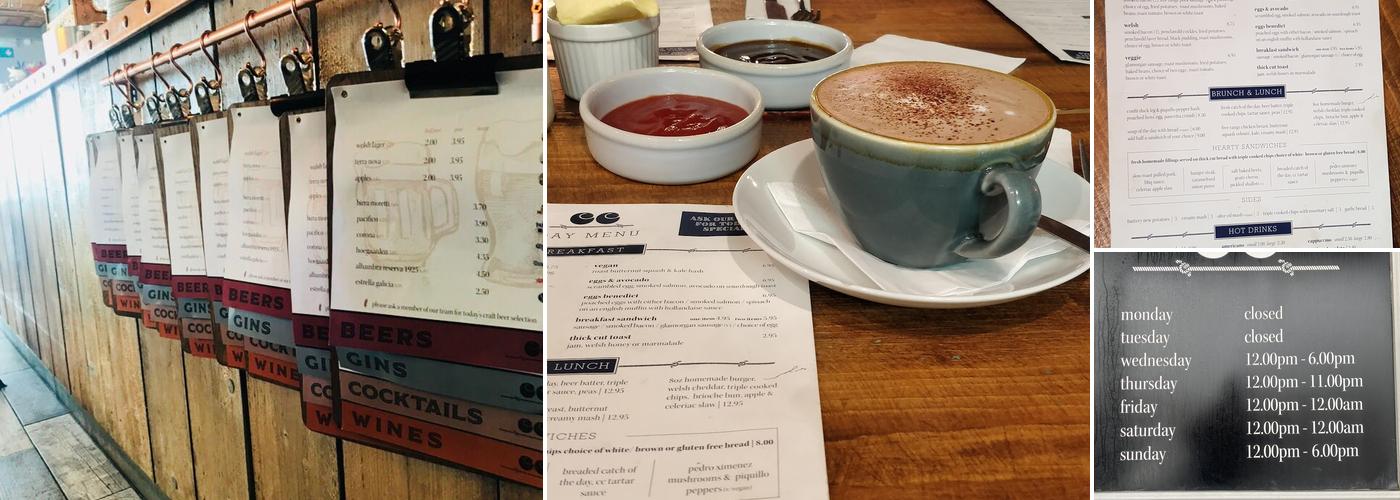 Cosy Corner Lounge Menu