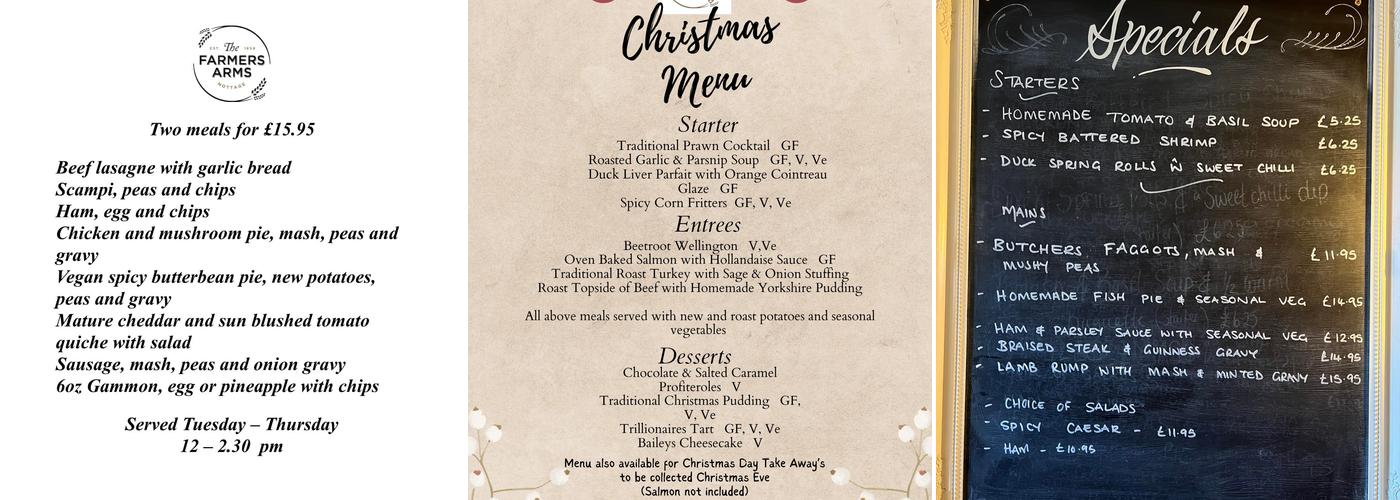 Farmers Arms Menu