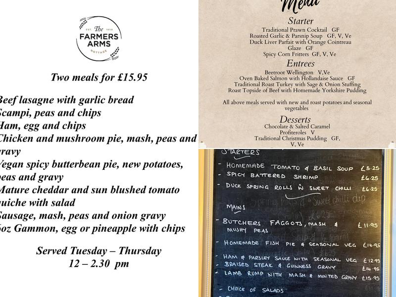 Farmers Arms Menu