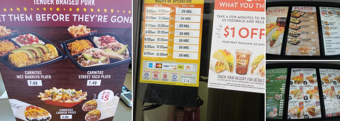 Del Taco Menu
