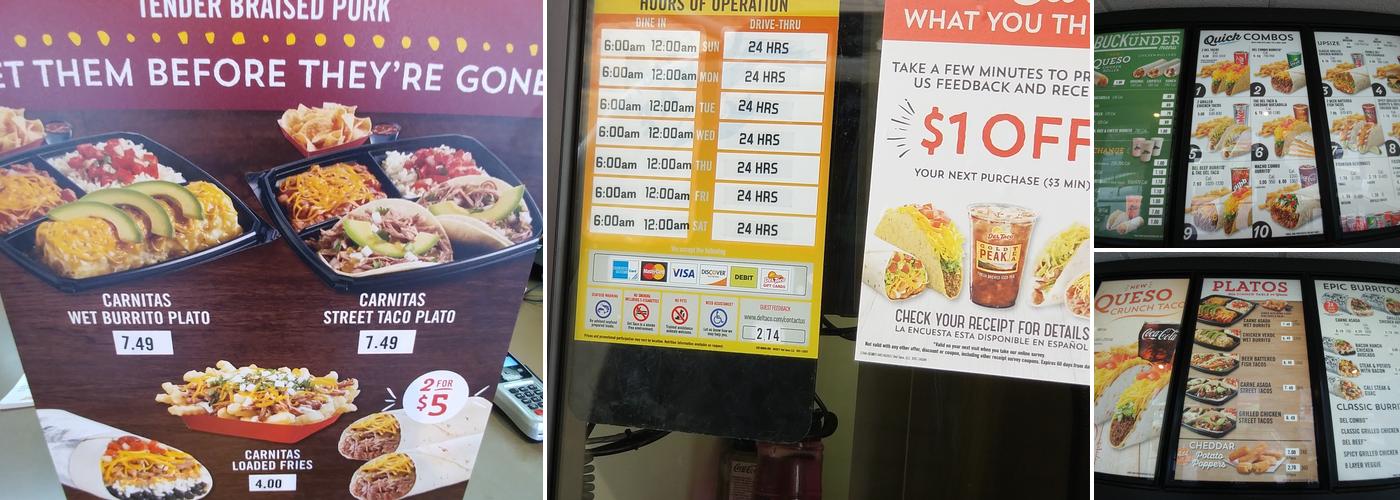 Del Taco Menu