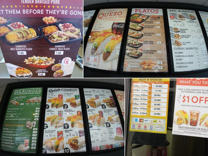 Del Taco Menu
