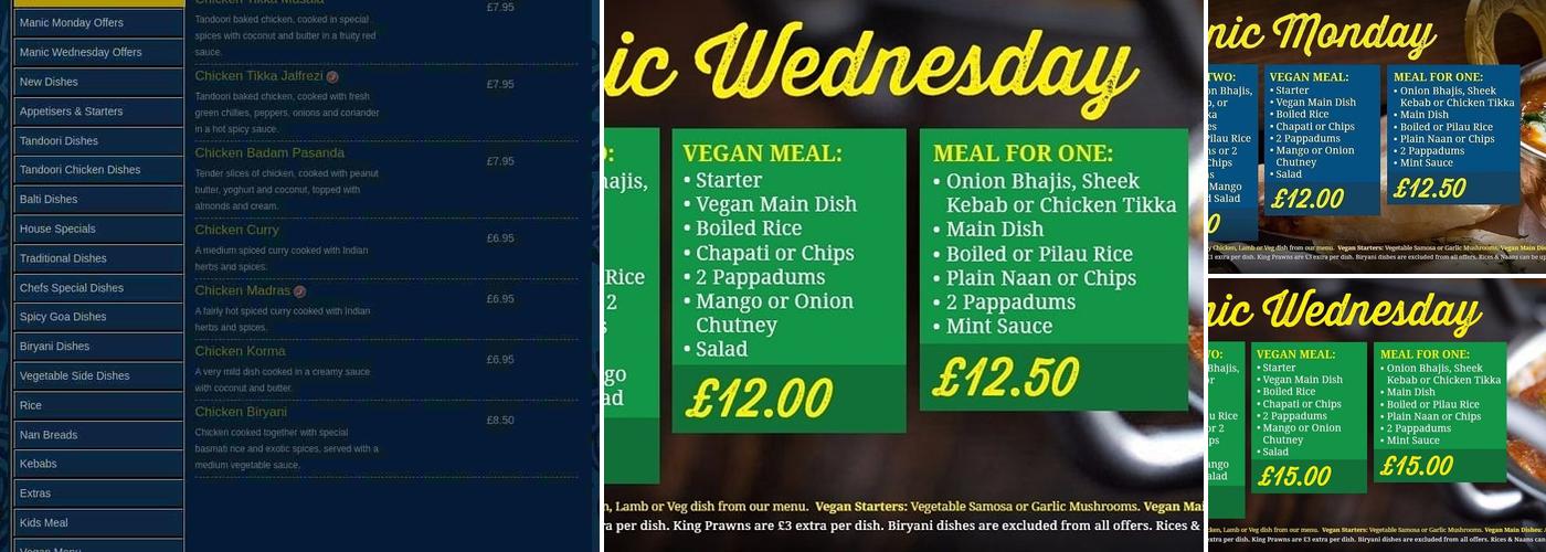 Clydach Tandoori (Swansea) Menu