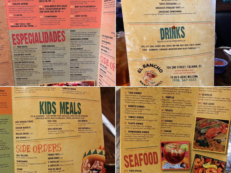 El Rancho Mexican Grill Menu