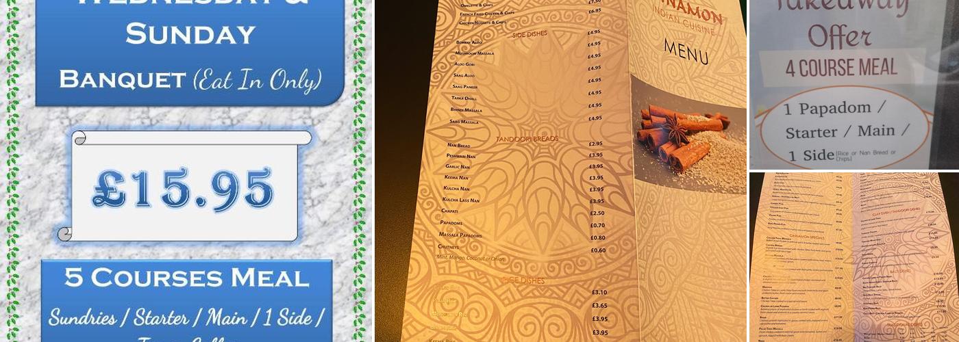 Cinnamon Indian cuisine Menu