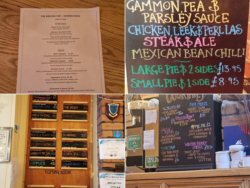 Brecon Tap Menu