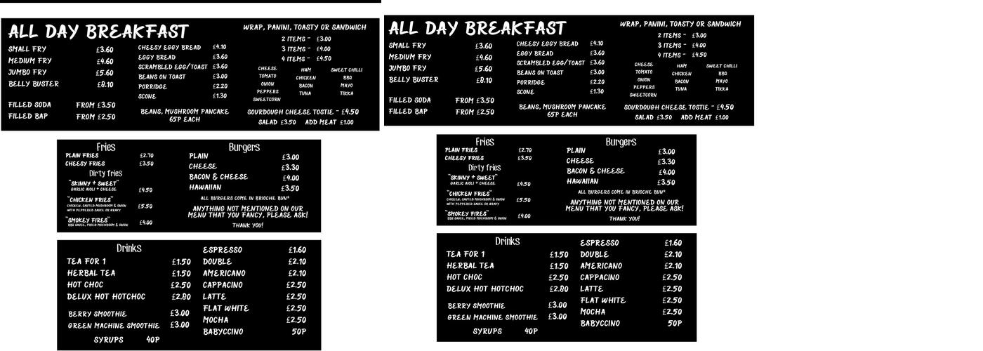 Deja-Brew Menu