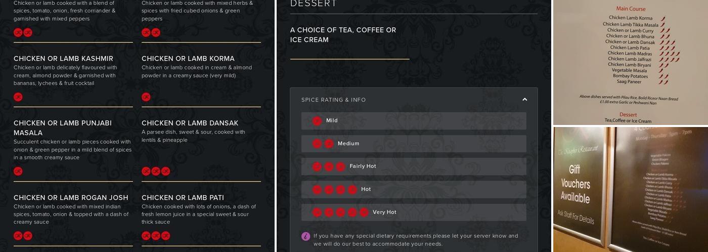 The Khayber | Indian Restaurant Menu