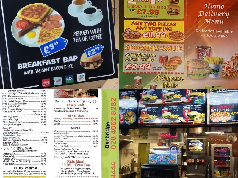 Friar Tucks Banbridge Menu