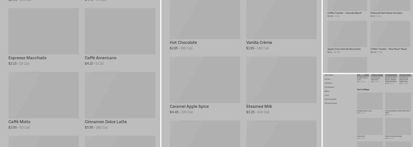 Starbucks Menu