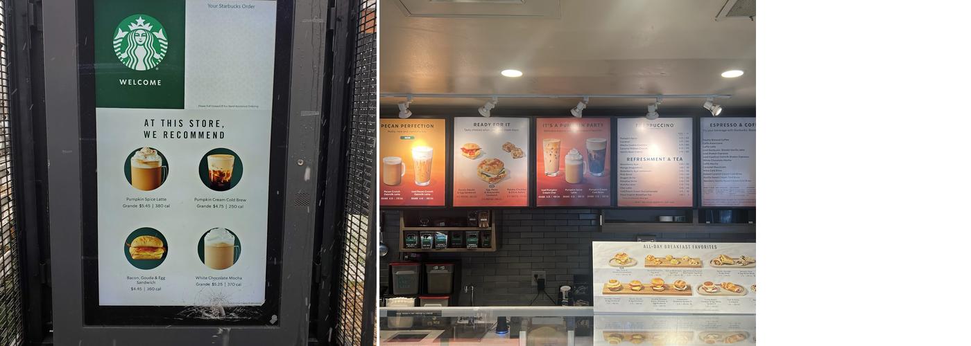 Starbucks Menu
