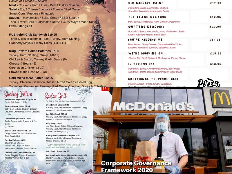 Main Street Omagh Menu