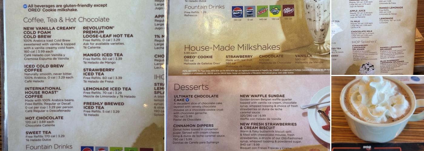 IHOP Menu