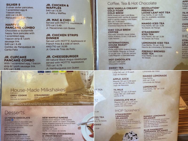 IHOP Menu