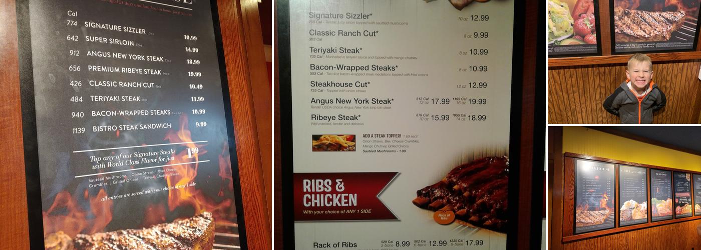 Sizzler Menu