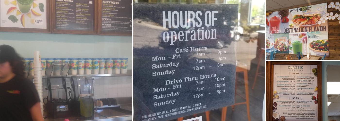 Tropical Smoothie Cafe Menu