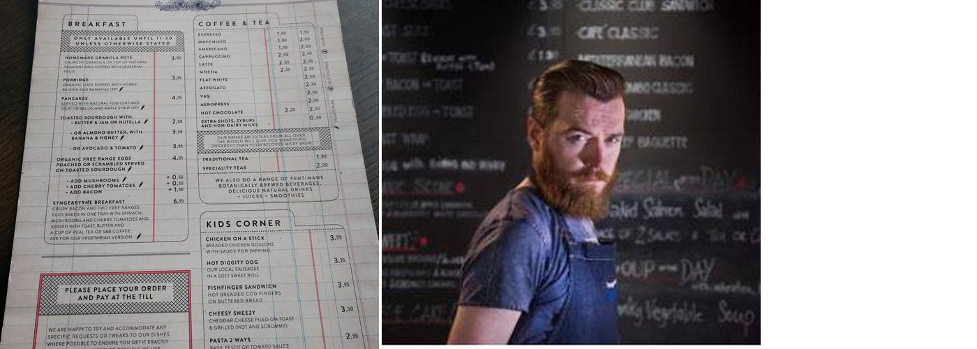 Synge & Byrne Linen Green Dungannon Menu