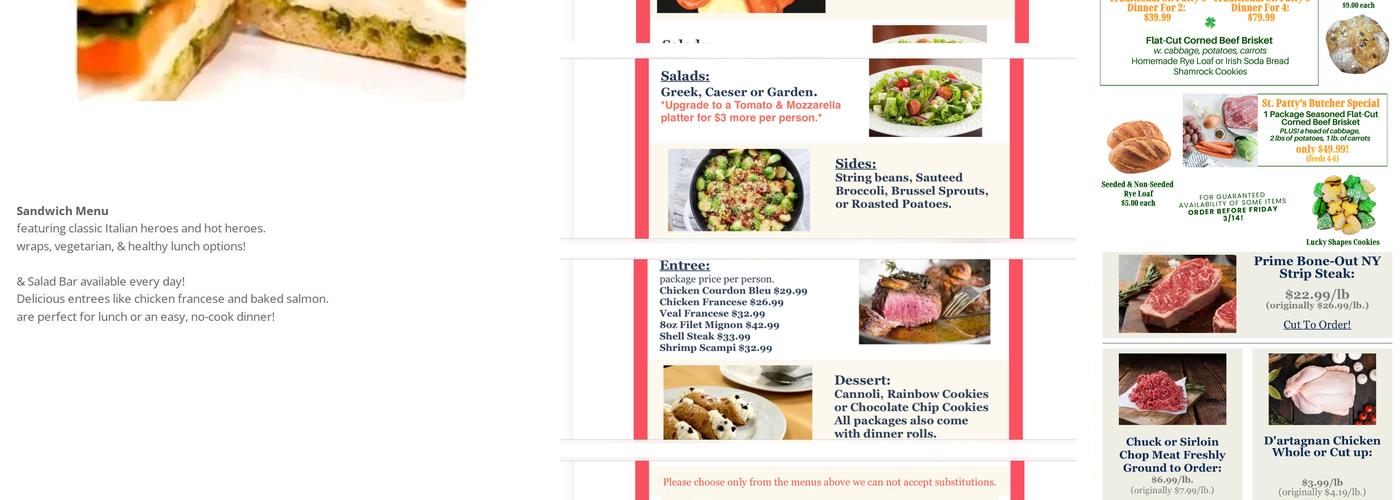 Frank & Maria's Italian Market Menu