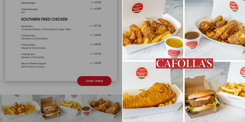 Cafollas TakeAway - Armagh Menu