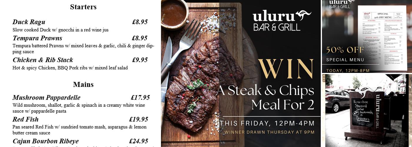 Uluru Bar & Grill Menu