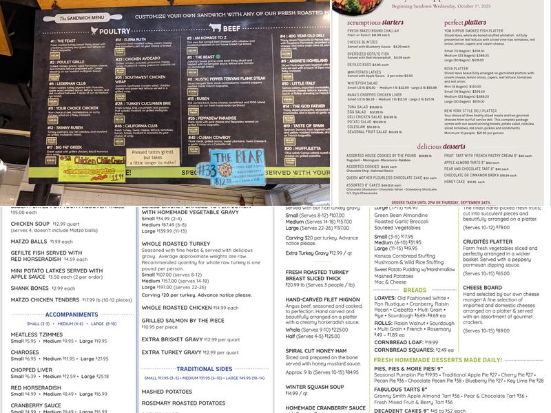 Joanna's Marketplace Menu