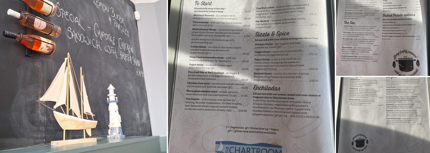 The Chartroom Restaurant Menu