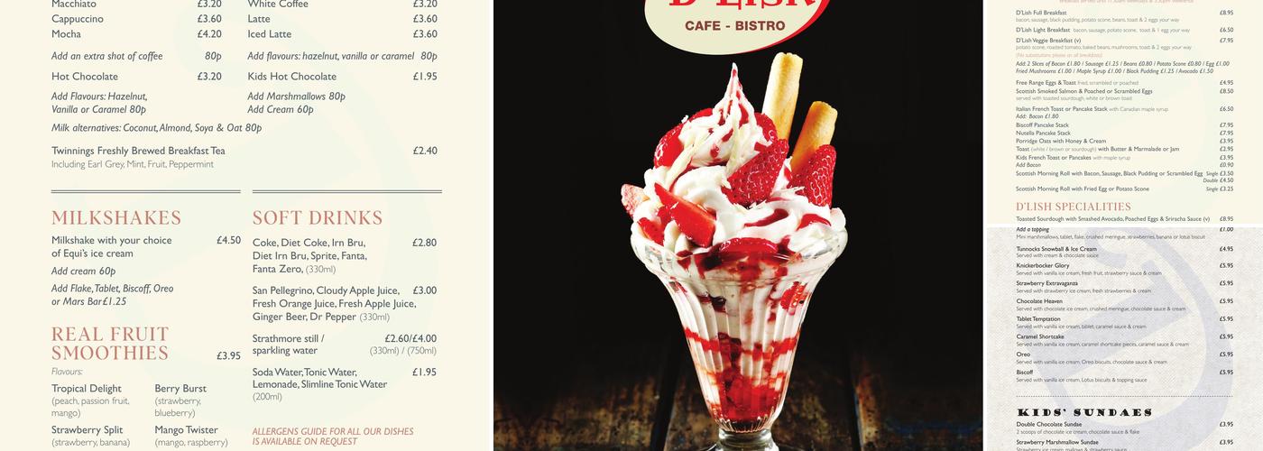 D'Lish Cafe Bistro Menu