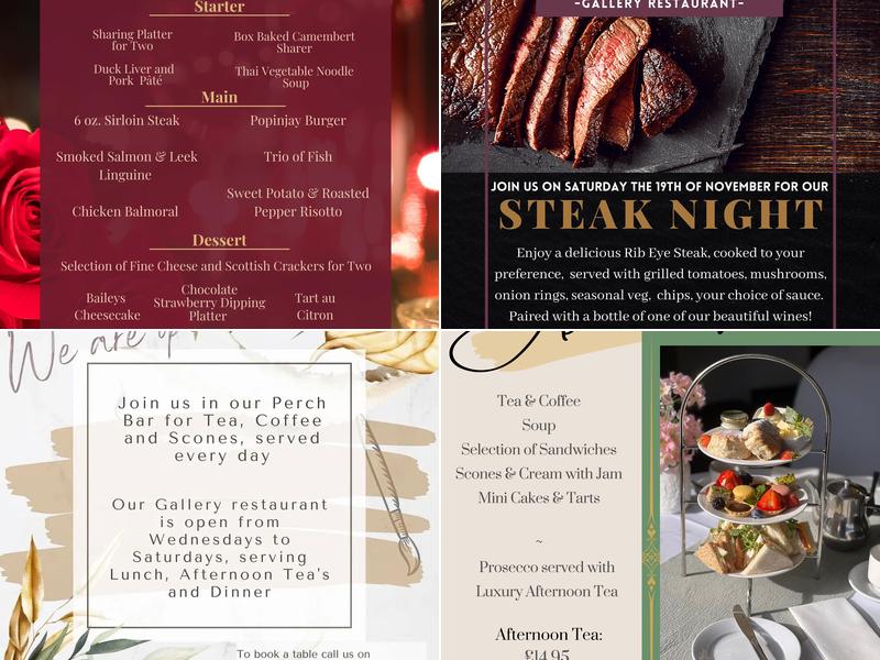 The Gallery Restaurant Menu