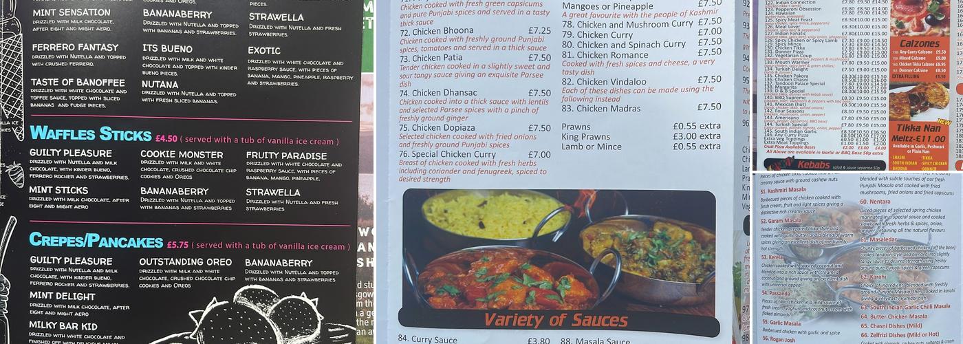Tandoori Palace Carluke Menu