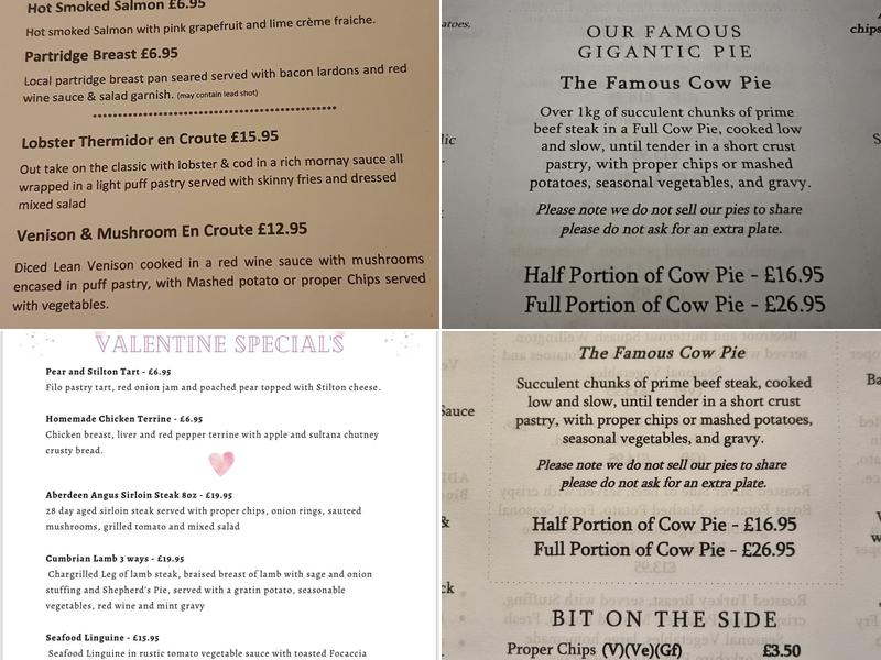 The Royal Yew Menu