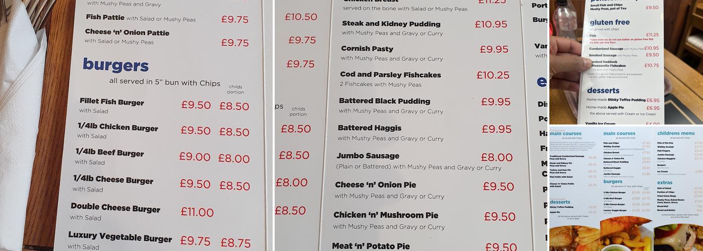 The Kingfisher Menu