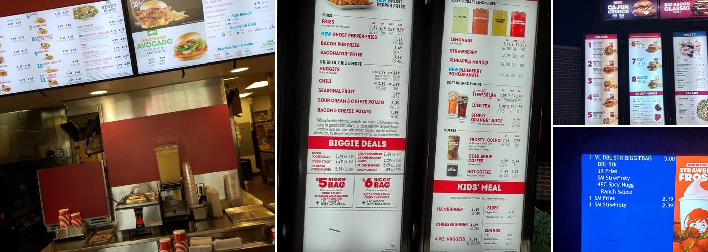 Wendy's Menu