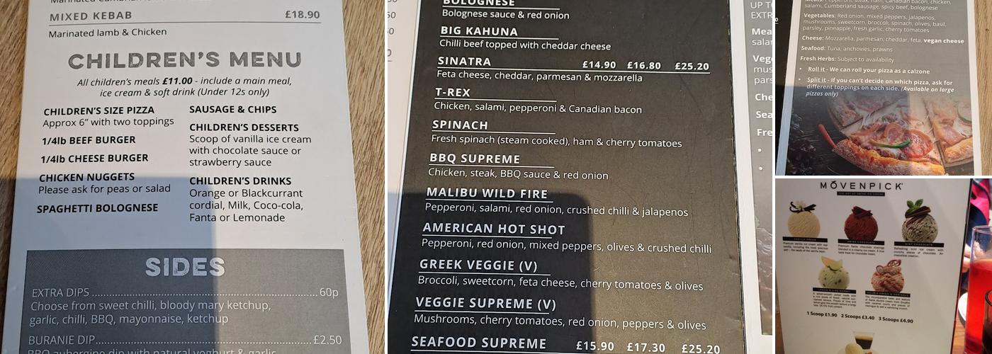 Woodstone Pizza & Flamegrill Keswick Menu