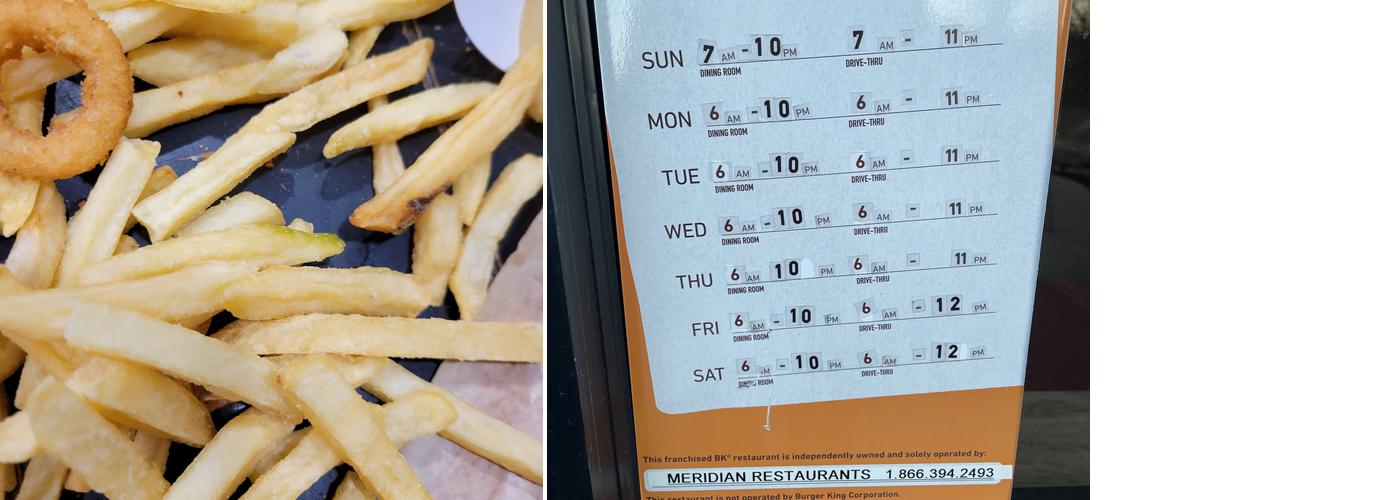 Burger King Menu