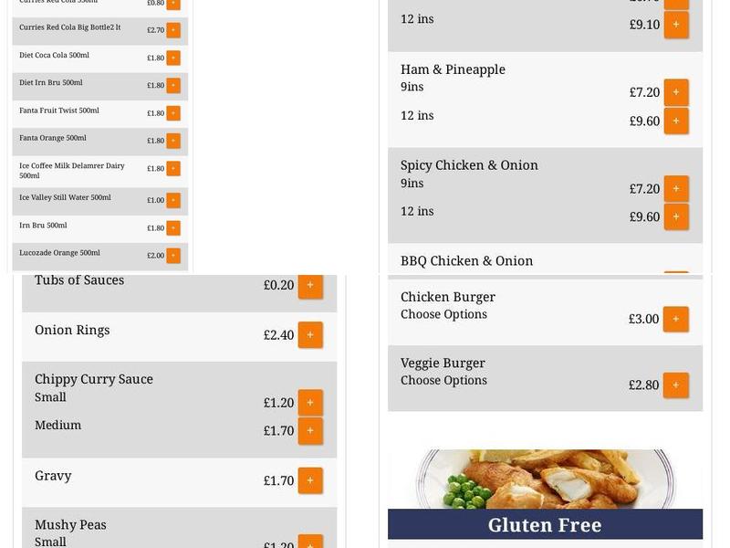 The Chip Shop Menu
