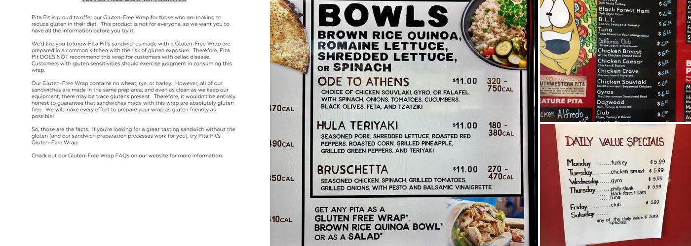 Pita Pit Menu