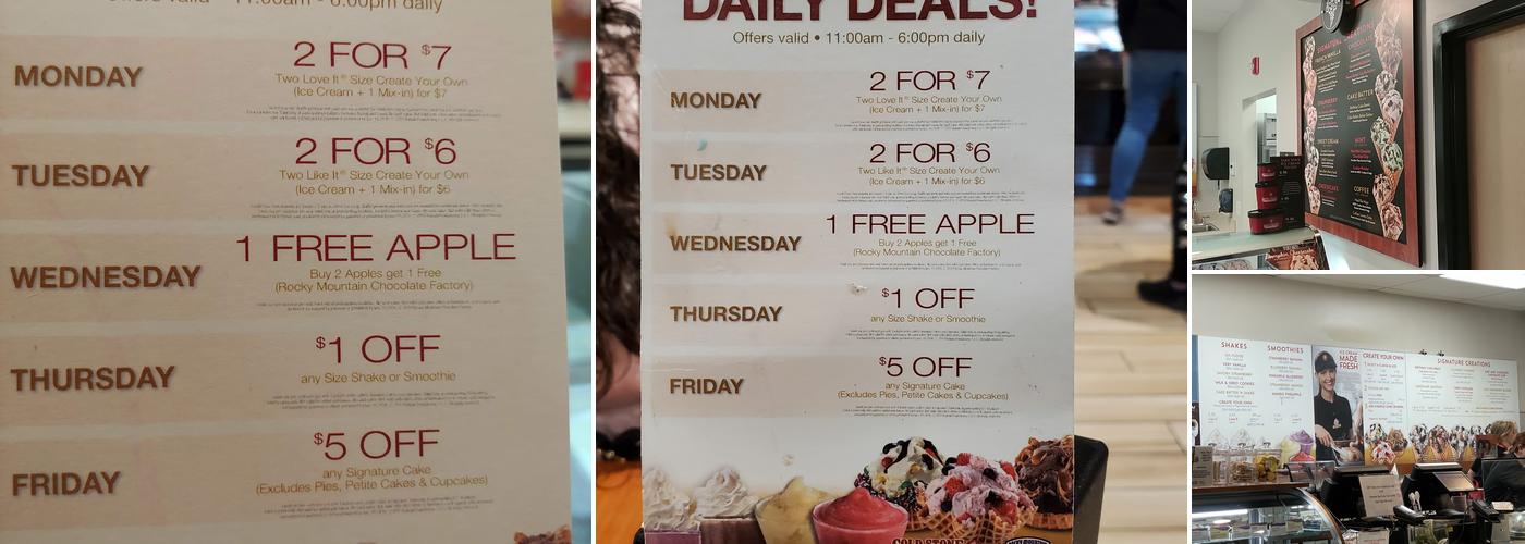 Cold Stone Creamery Menu